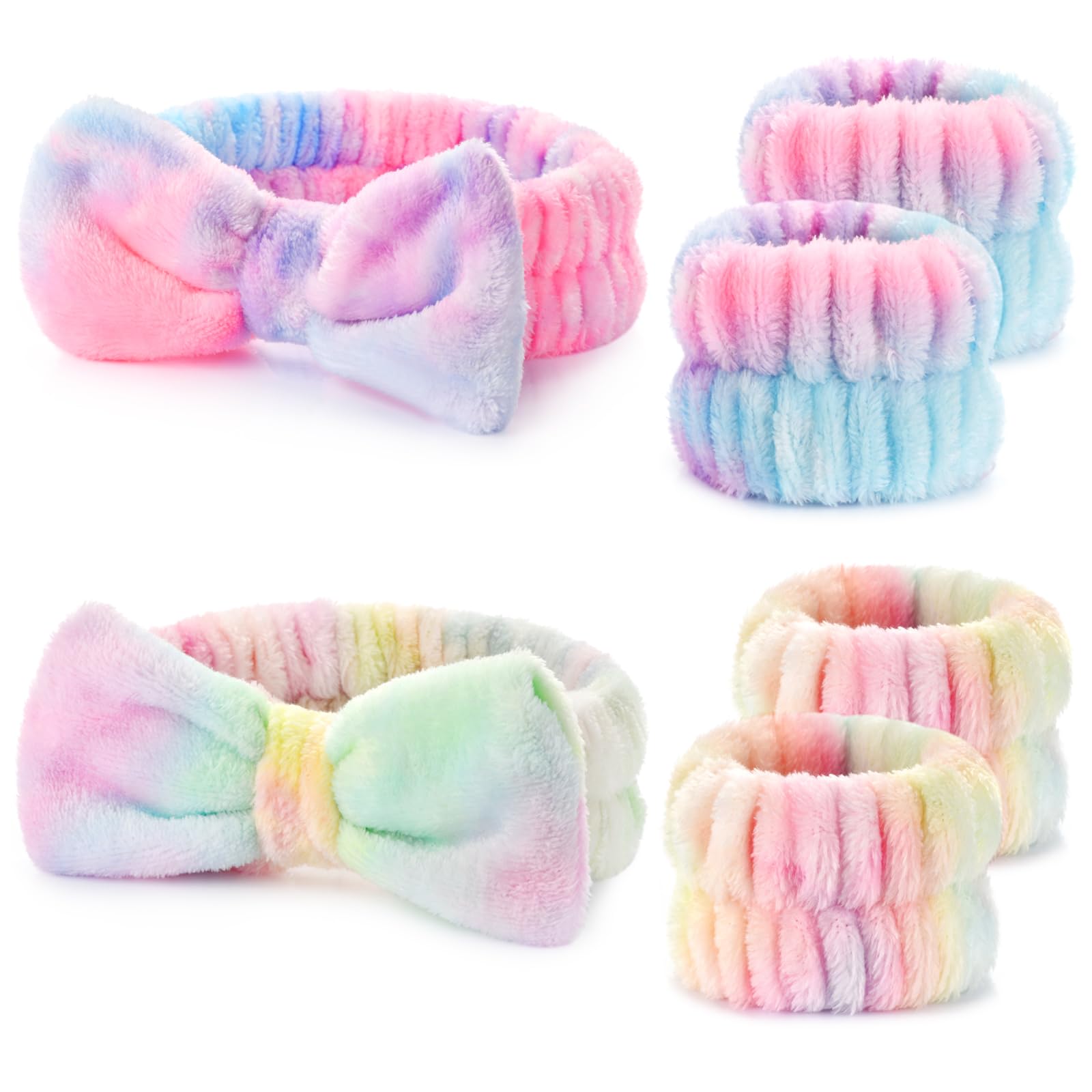 Wteehn spa headband with bow keeps hair away from the face during skincare