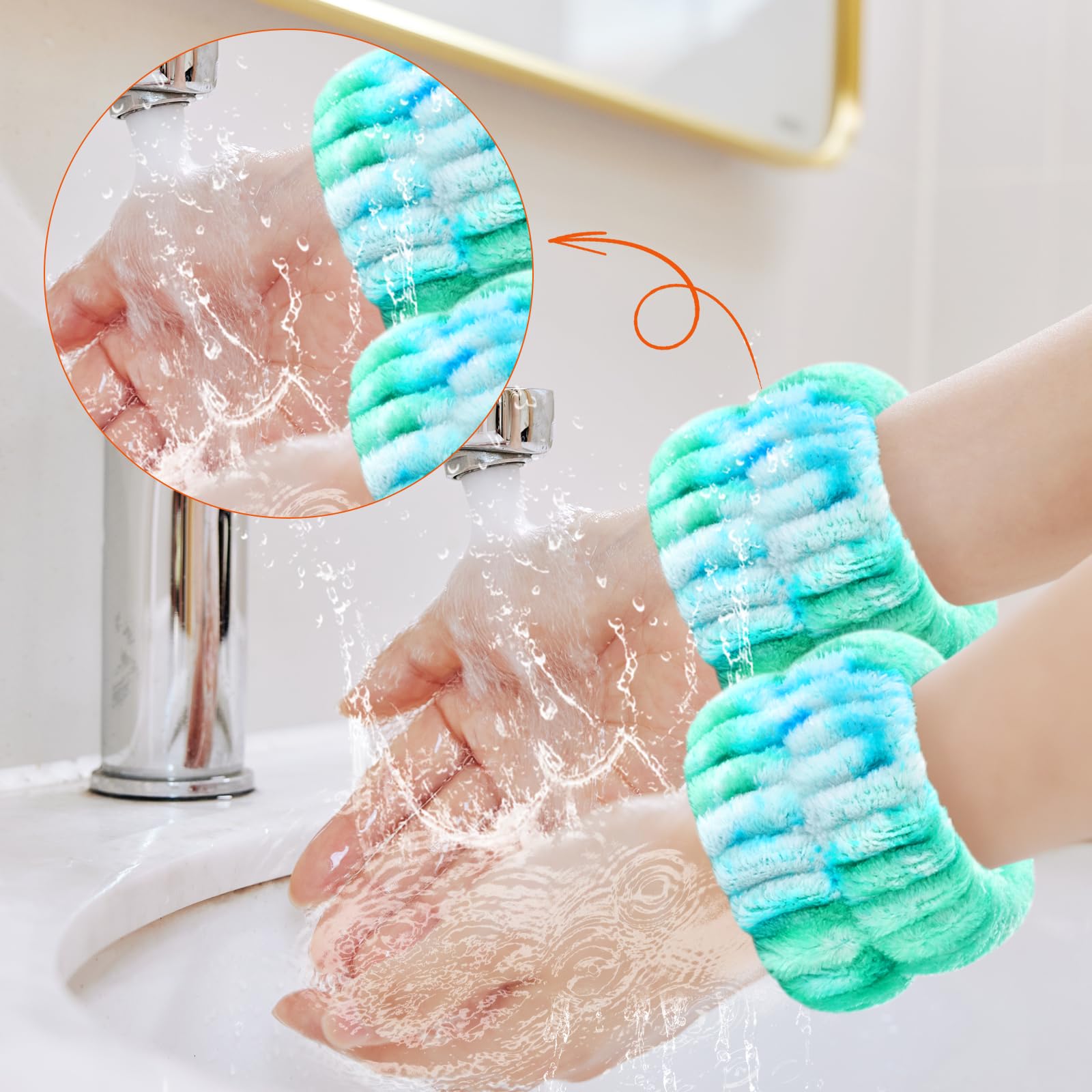 Wteehn versatile face wrist bands for skincare routines