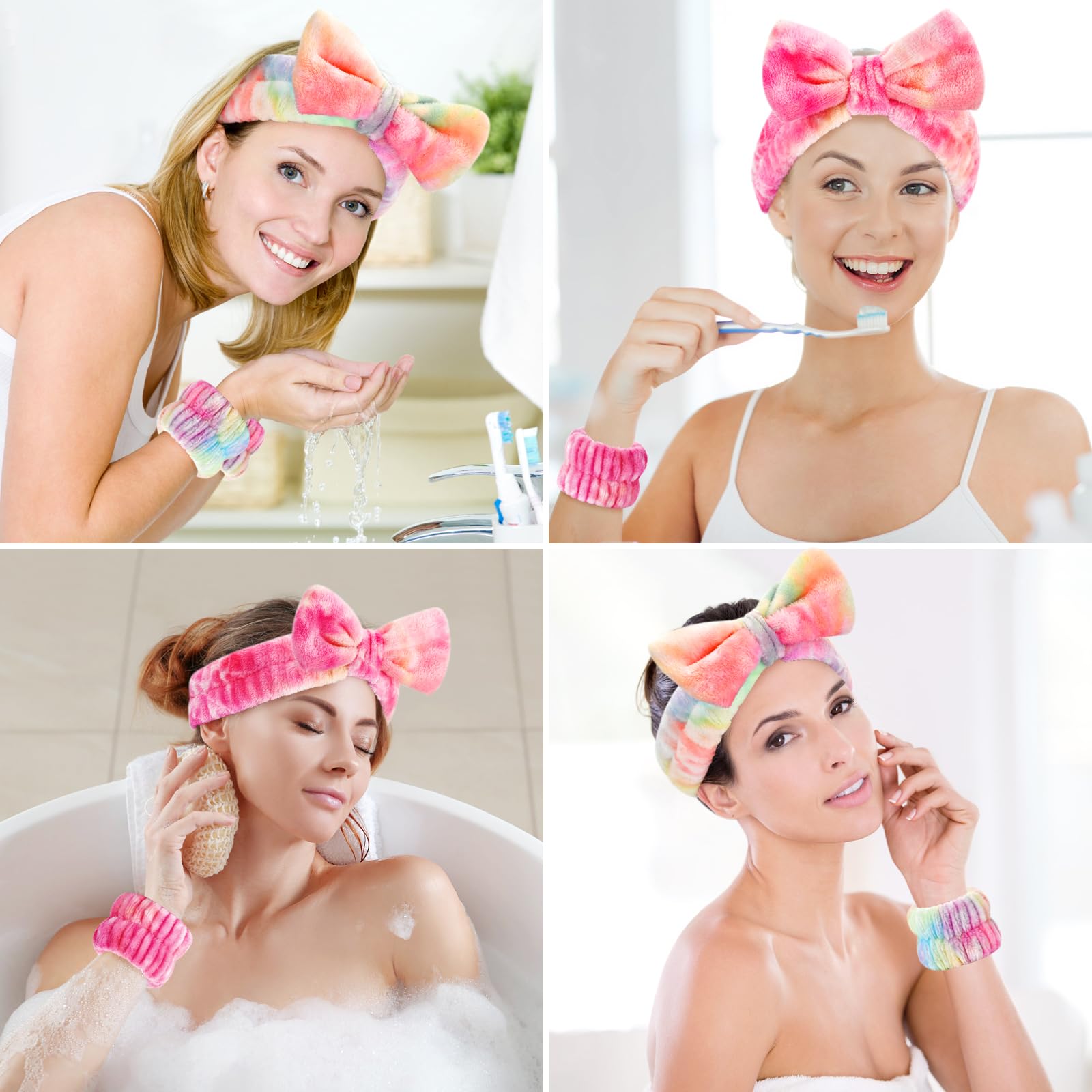 Wteehn water-absorbent wristbands prevent drips during cleansing
