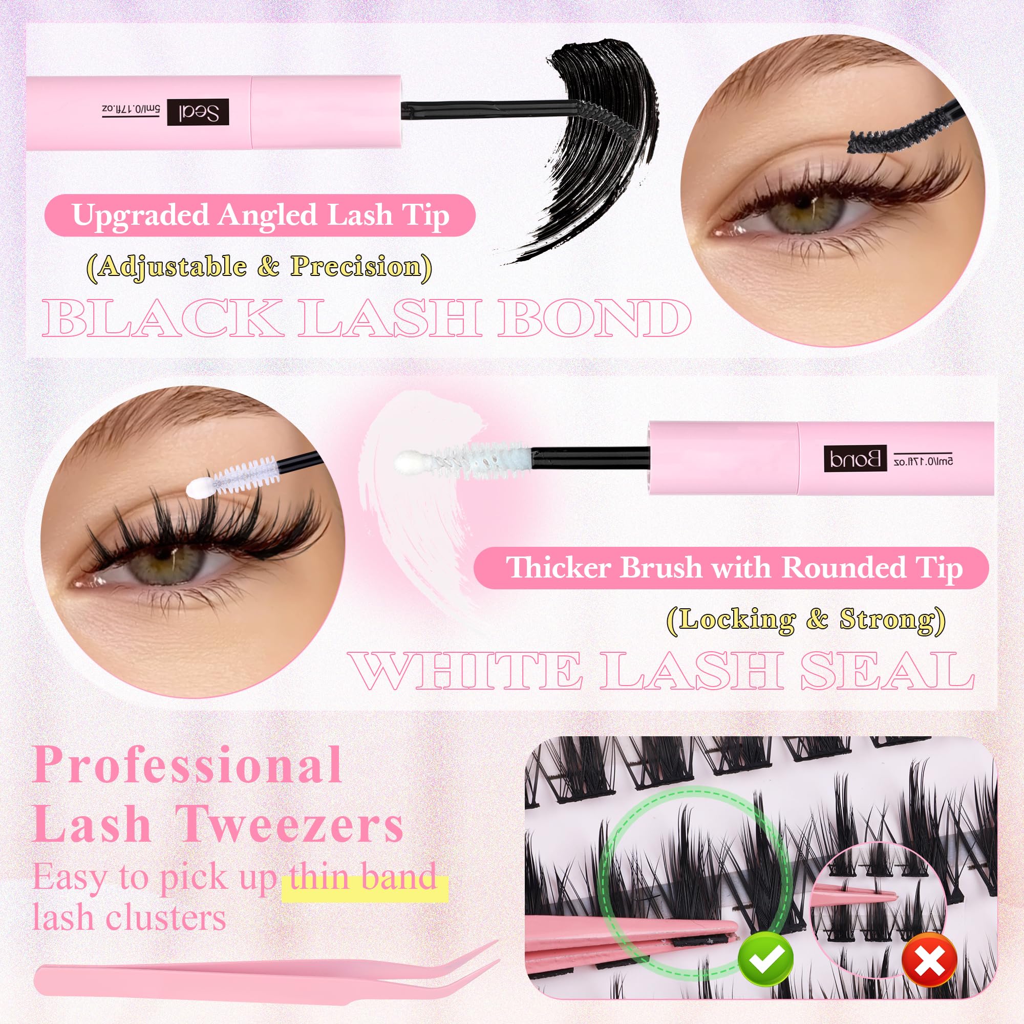 wtvane manga lash kit with 175 pieces for versatile create-at-home styles