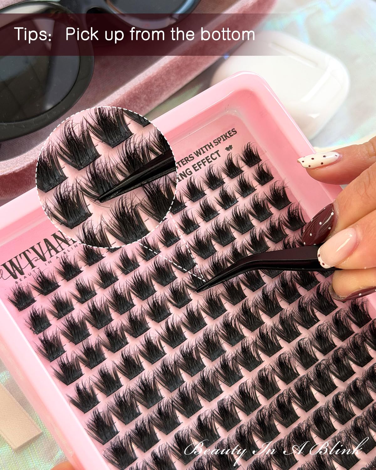 Wtvane d-curly lashes add lush curl for wide eyed effect.