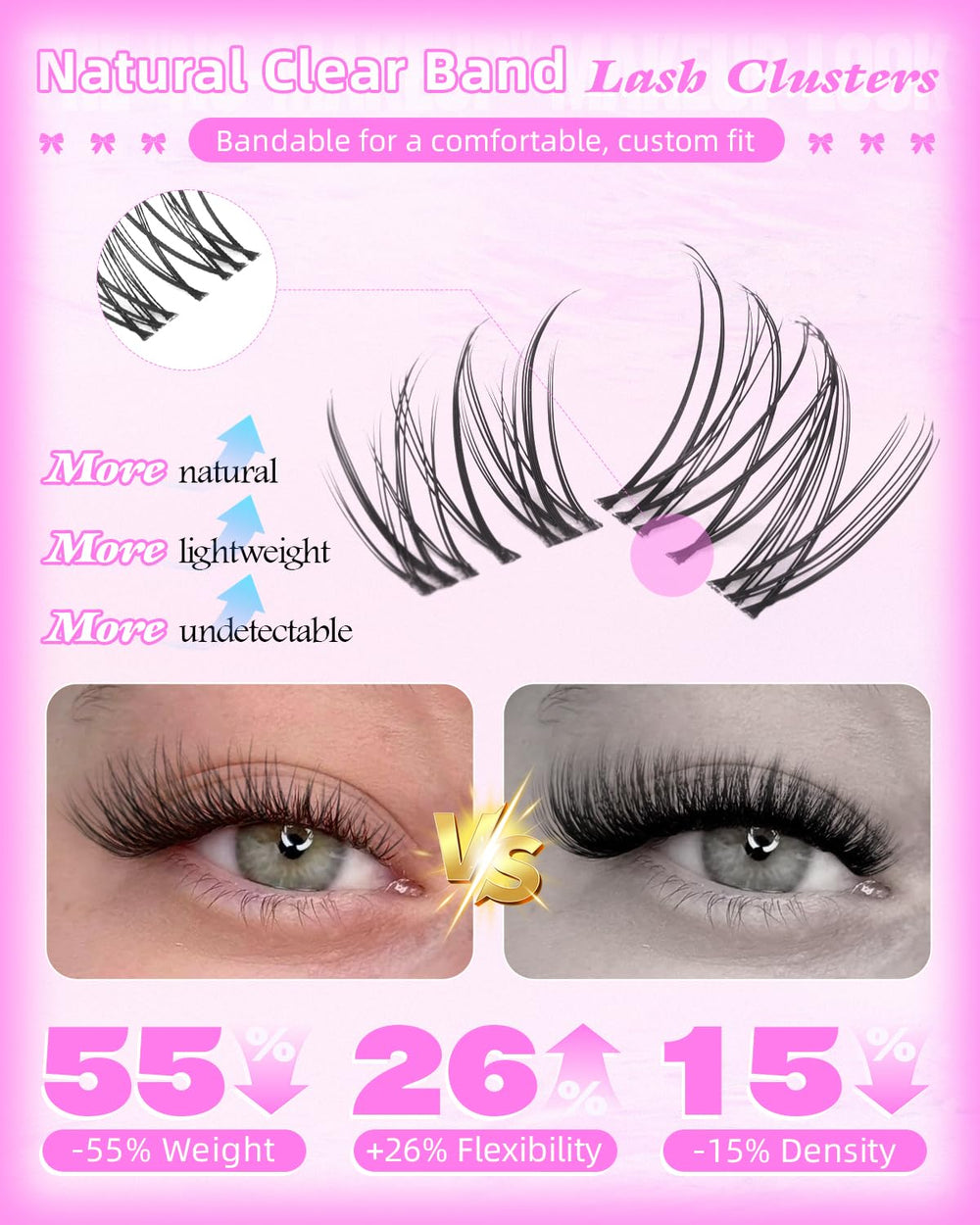 wtvane DIY lash kit with 8–16mm lengths for custom styles