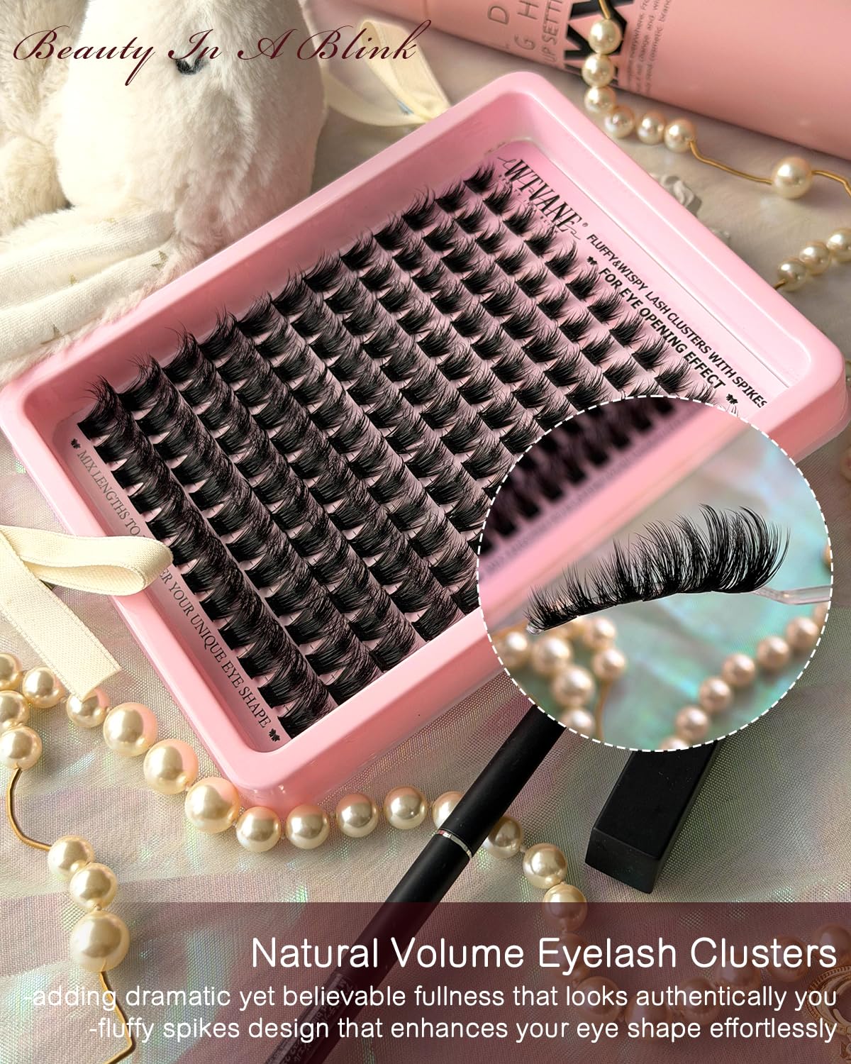 Wtvane lash clusters with flexible band ensure easy comfortable application.