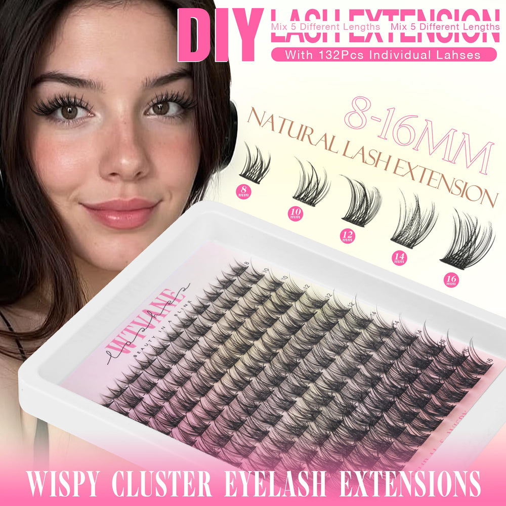 Wtvane Lash Clusters Kit band and curl image highlights seamless blend and comfort.