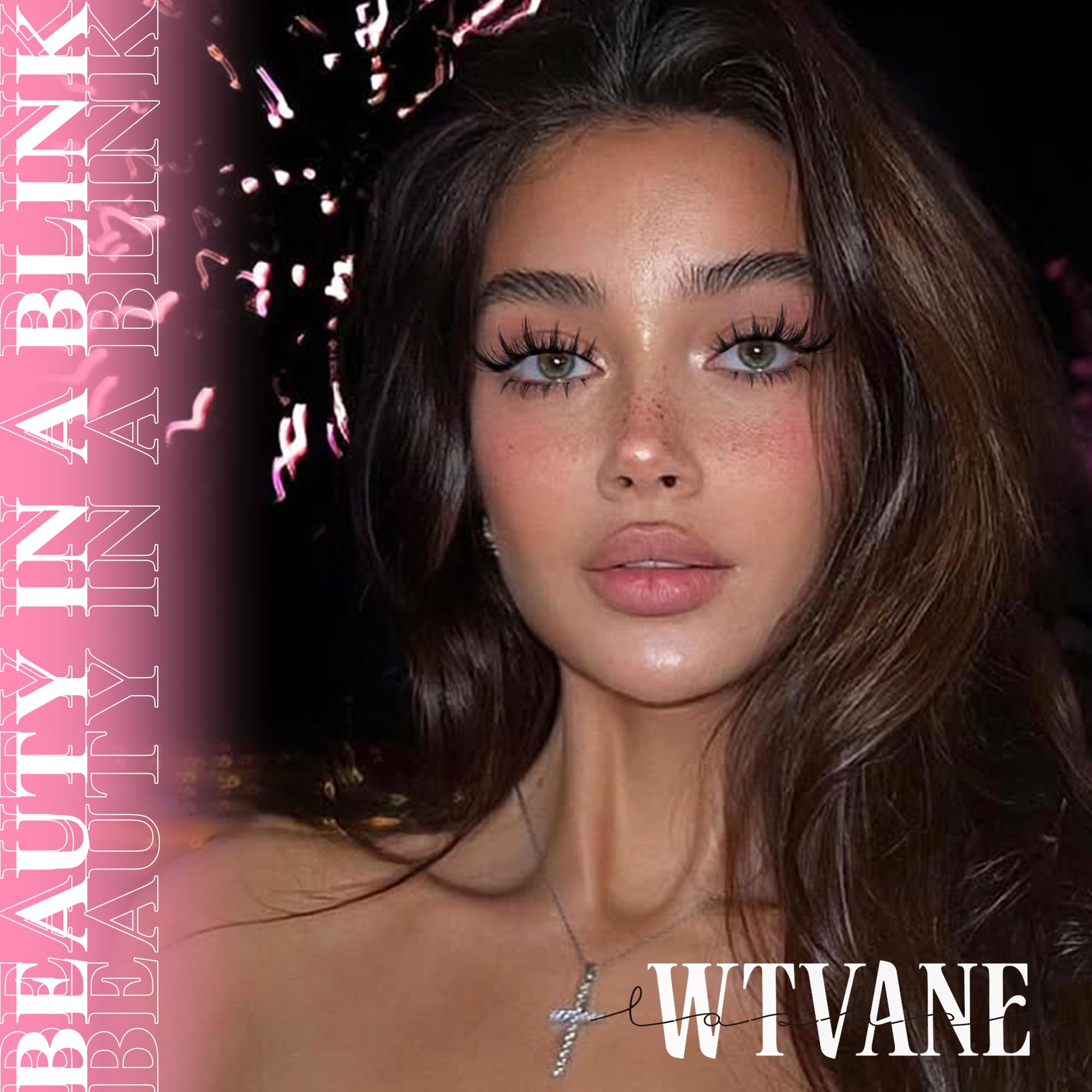wtvane included tweezers aid precise placement during DIY lash look
