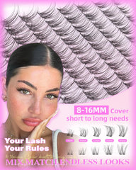wtvane Soft PBT fiber lash clusters feel light and comfortable