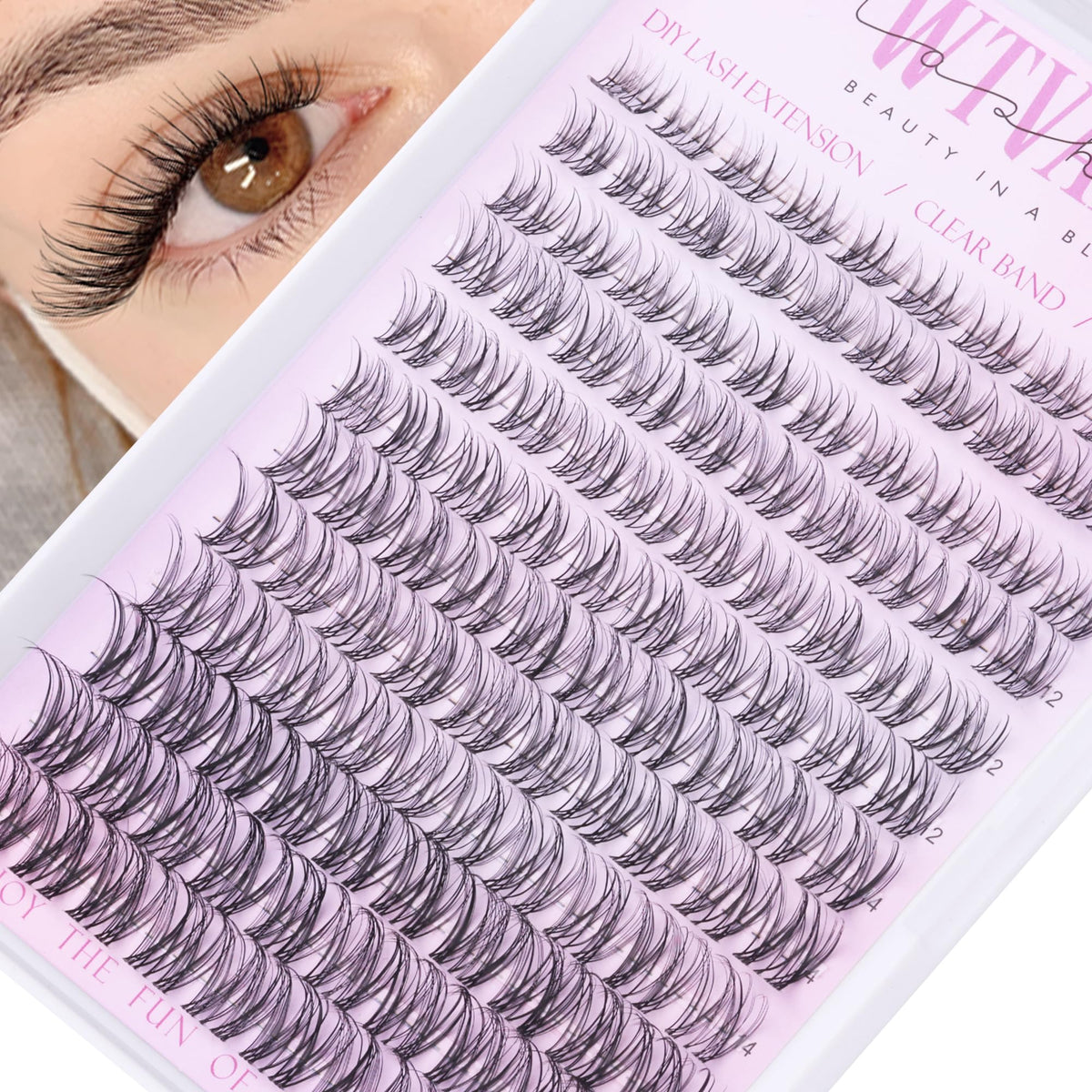 wtvane Venus Wispy cluster eyelashes for a natural, seamless look