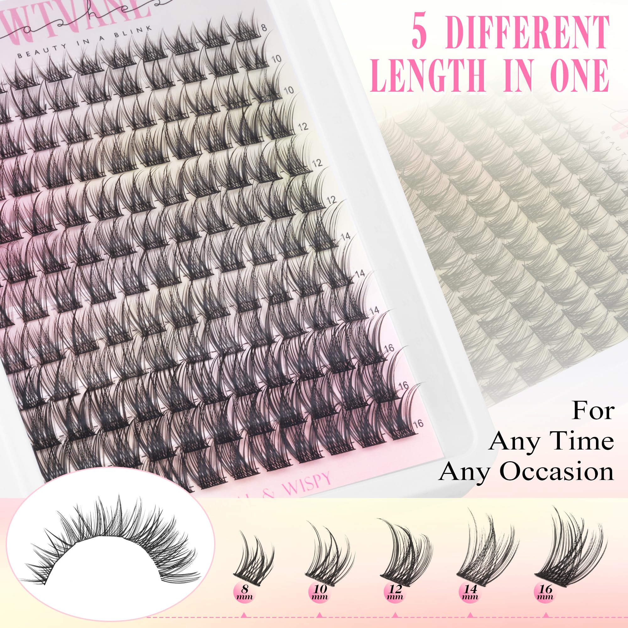 wtvane wispy lash clusters 360-band close-up shows seamless band fit.