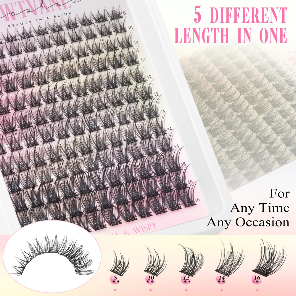 wtvane wispy lash clusters 360-band close-up shows seamless band fit.