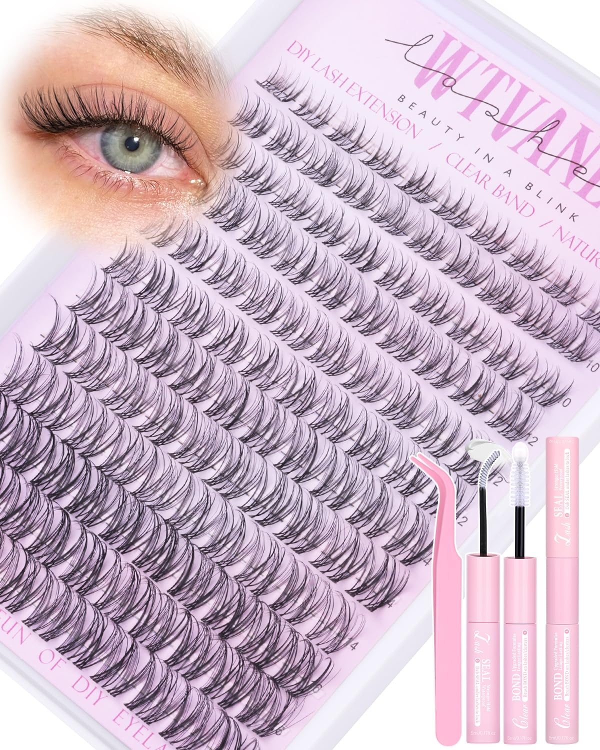 wtvane wispy lash clusters venus invisible band close-up for natural day look