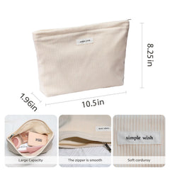 Wudygirl canvas-interior cosmetic bag highlighting durable lining for everyday use