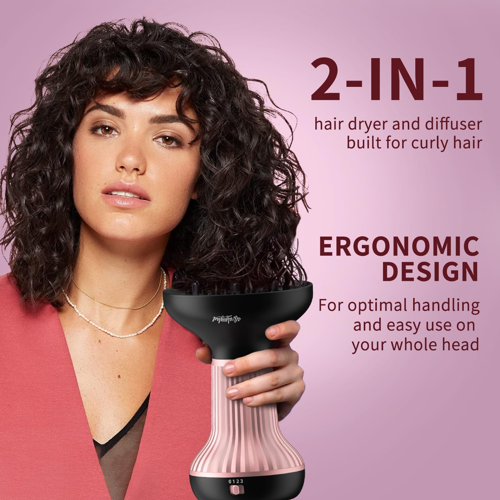 WUFAYHD ceramic technology delivers even heat and curl definition