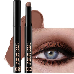 Wugbc Cream Matte Eyeshadow Stick in mocha brown swatch showing rich matte pigment for everyday looks.