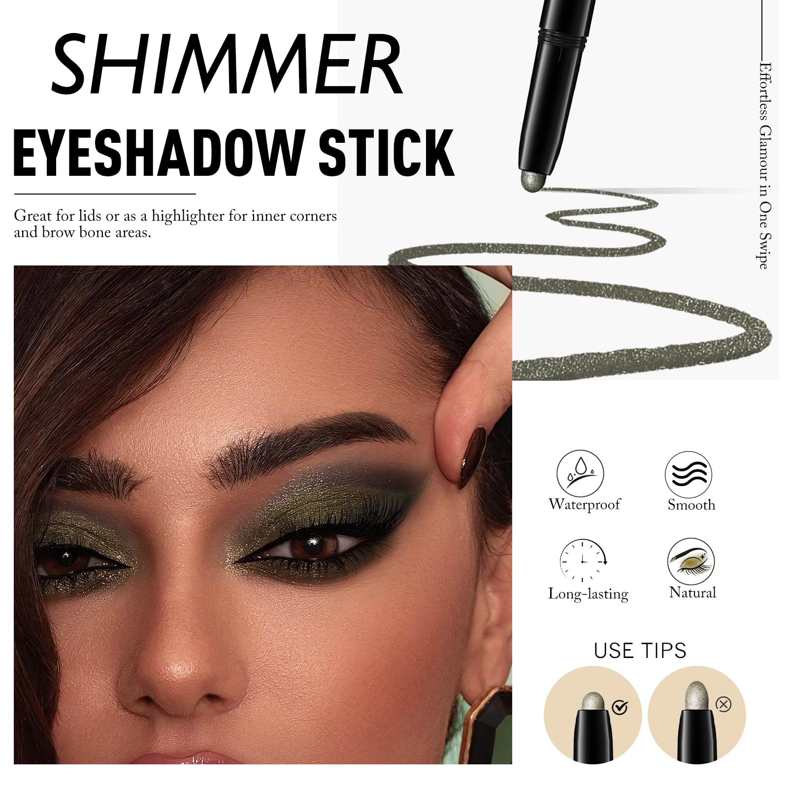 Wugbc Eyeshadow Stick blendable cream-to-powder finish for versatile looks