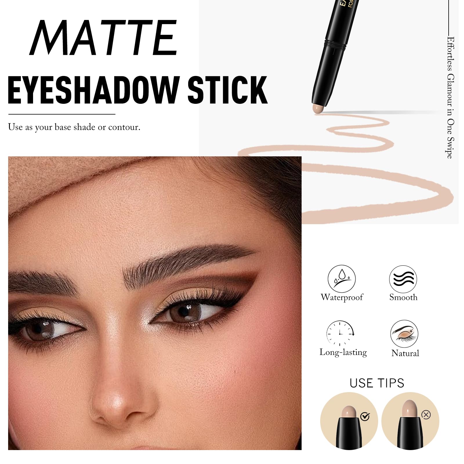 Wugbc Eyeshadow Stick Crease-Proof formula stays put all day.