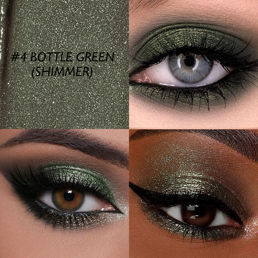 Wugbc Eyeshadow Stick green swatch showing shimmer and rich payoff