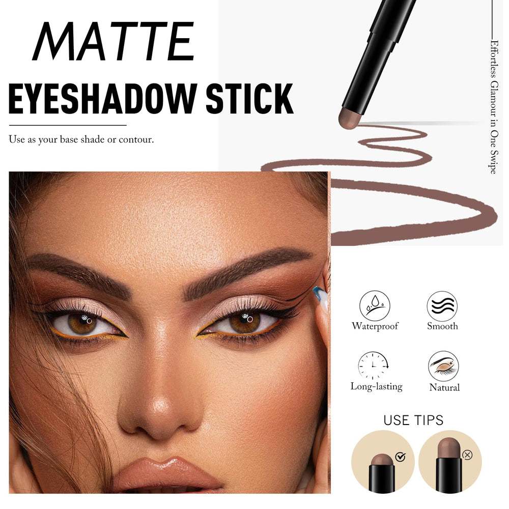 Wugbc waterproof long-wear eyeshadow stick stays vibrant through daily activities.