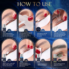 WUGOYU Brow Lamination Kit fixation lotion showcases long-lasting hold.