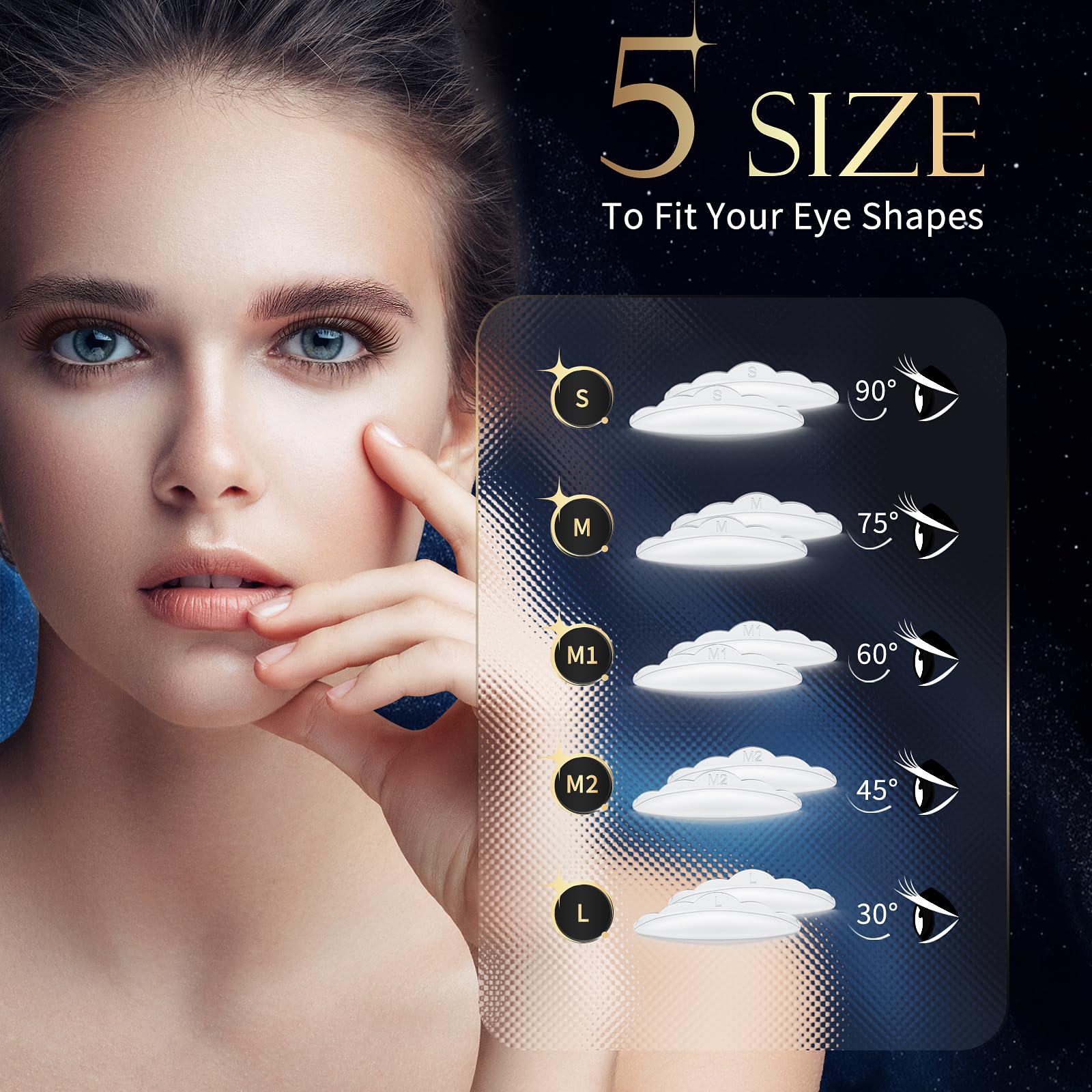 WUGOYU Lash Lift Kit After-Results reveals lifted lashes and defined brows.