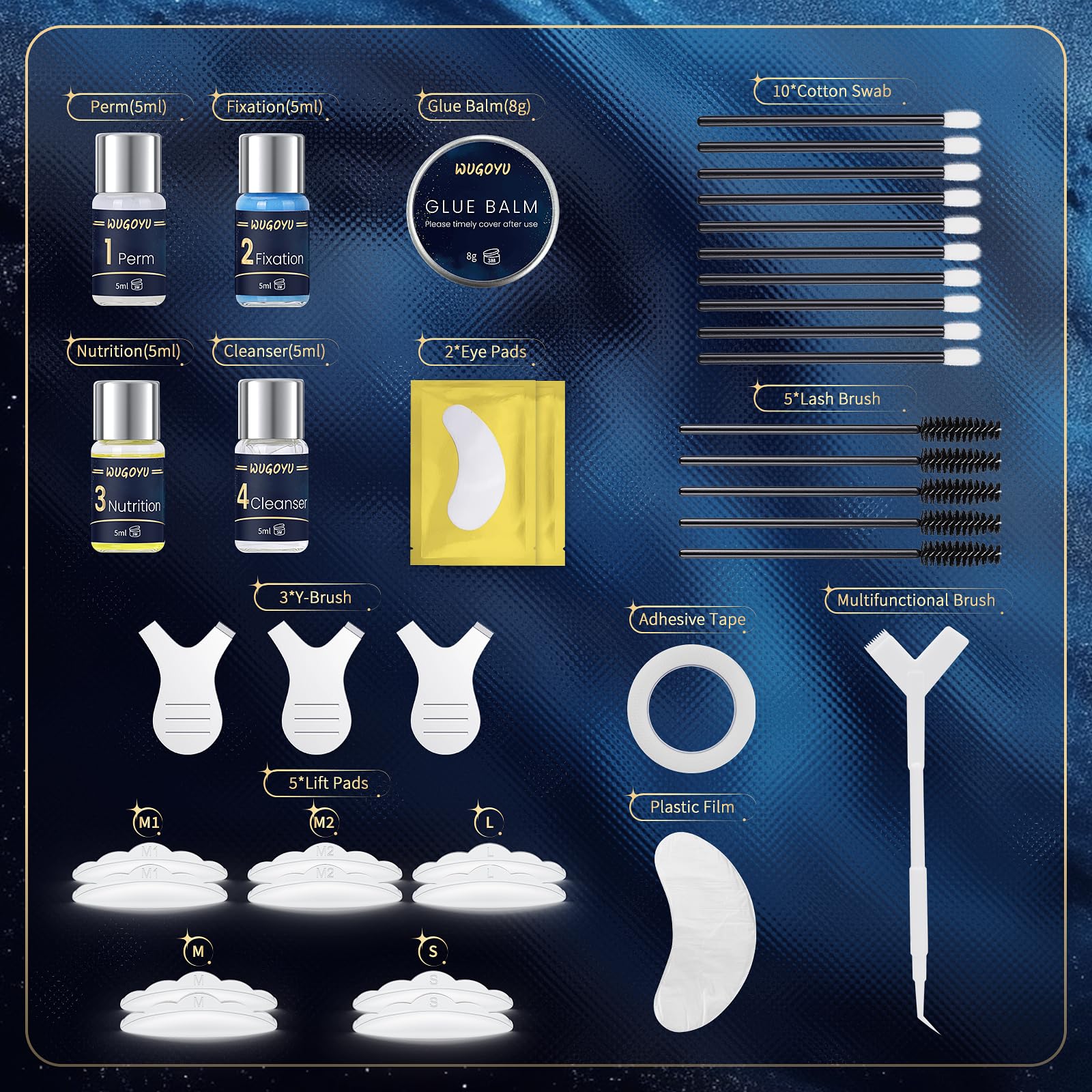 WUGOYU Lash Lift Kit glue balm highlights smooth, easy application.