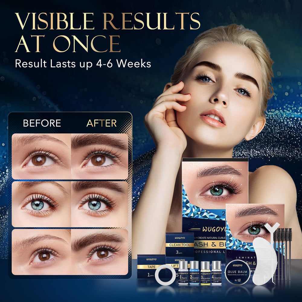 WUGOYU Lash Lift Kit perming lotion emphasizes gentle curling for natural volume.