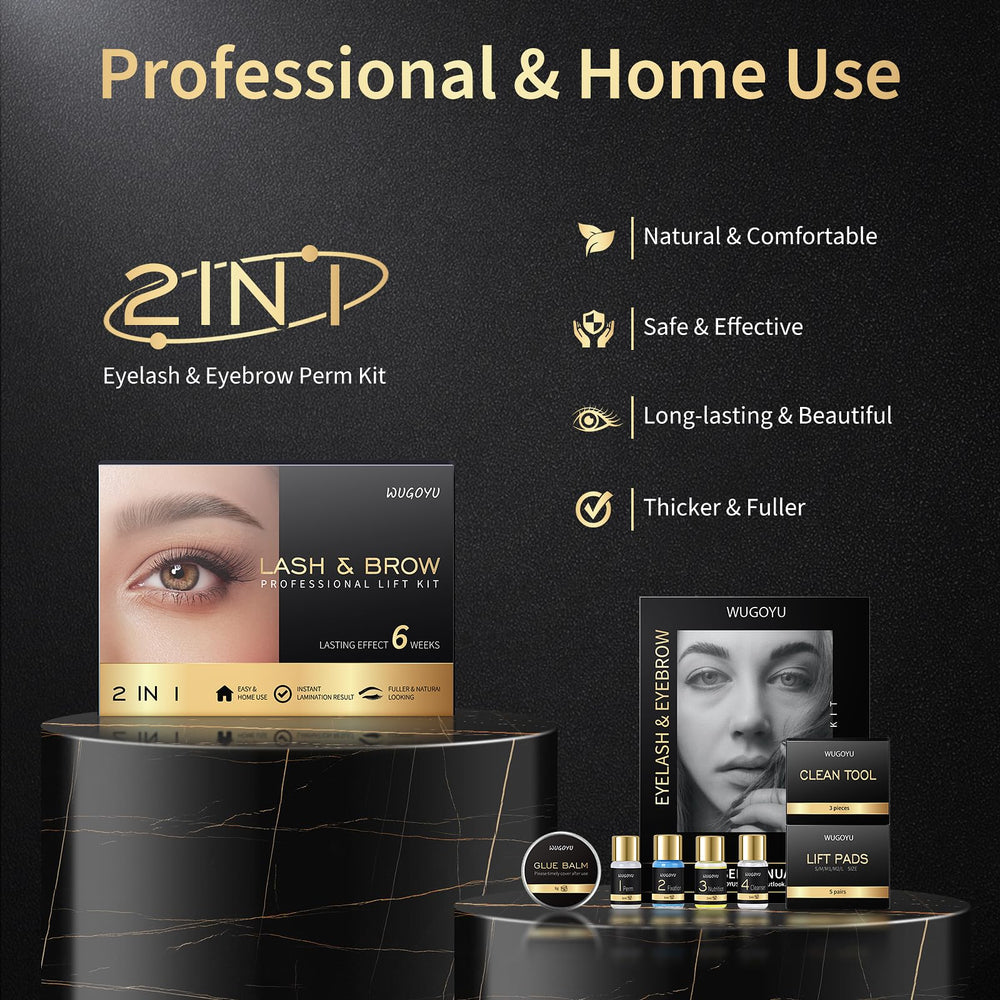 WUGOYU Y-comb and brushes enable precise lash and brow application