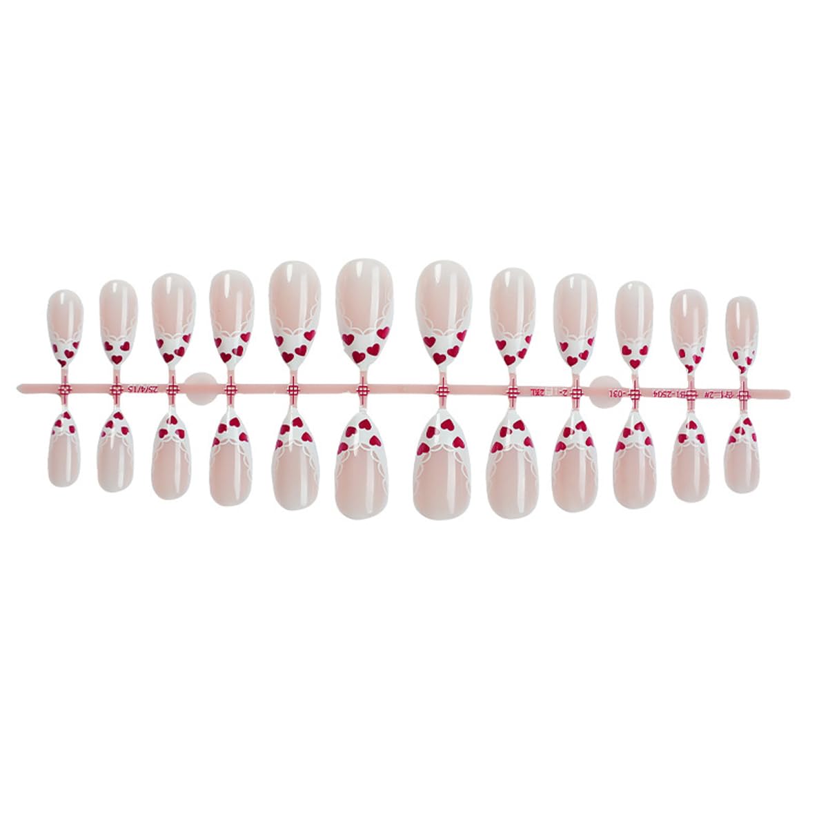 WUHCIM Valentines nails glossy finish closeup showing salon-like shine