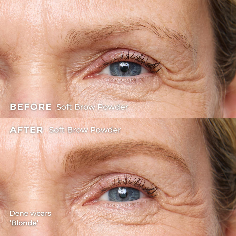 WUNDERBROW: brocha doble extremo para cejas rubias; aplicación rápida y precisa.