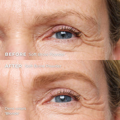 WUNDERBROW: brocha doble extremo para cejas rubias; aplicación rápida y precisa.