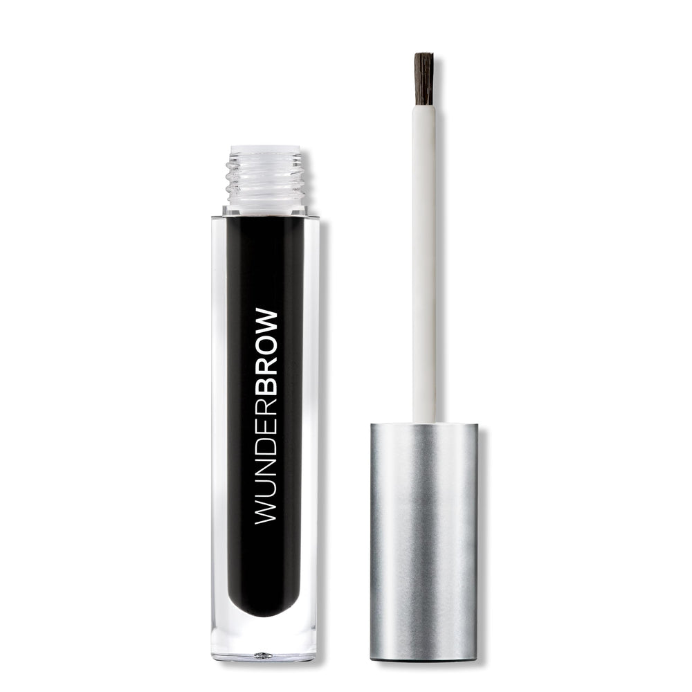 Wunderbrow Eyebrow Gel jet black bottle with hair like fibers for natural, long lasting fullness.