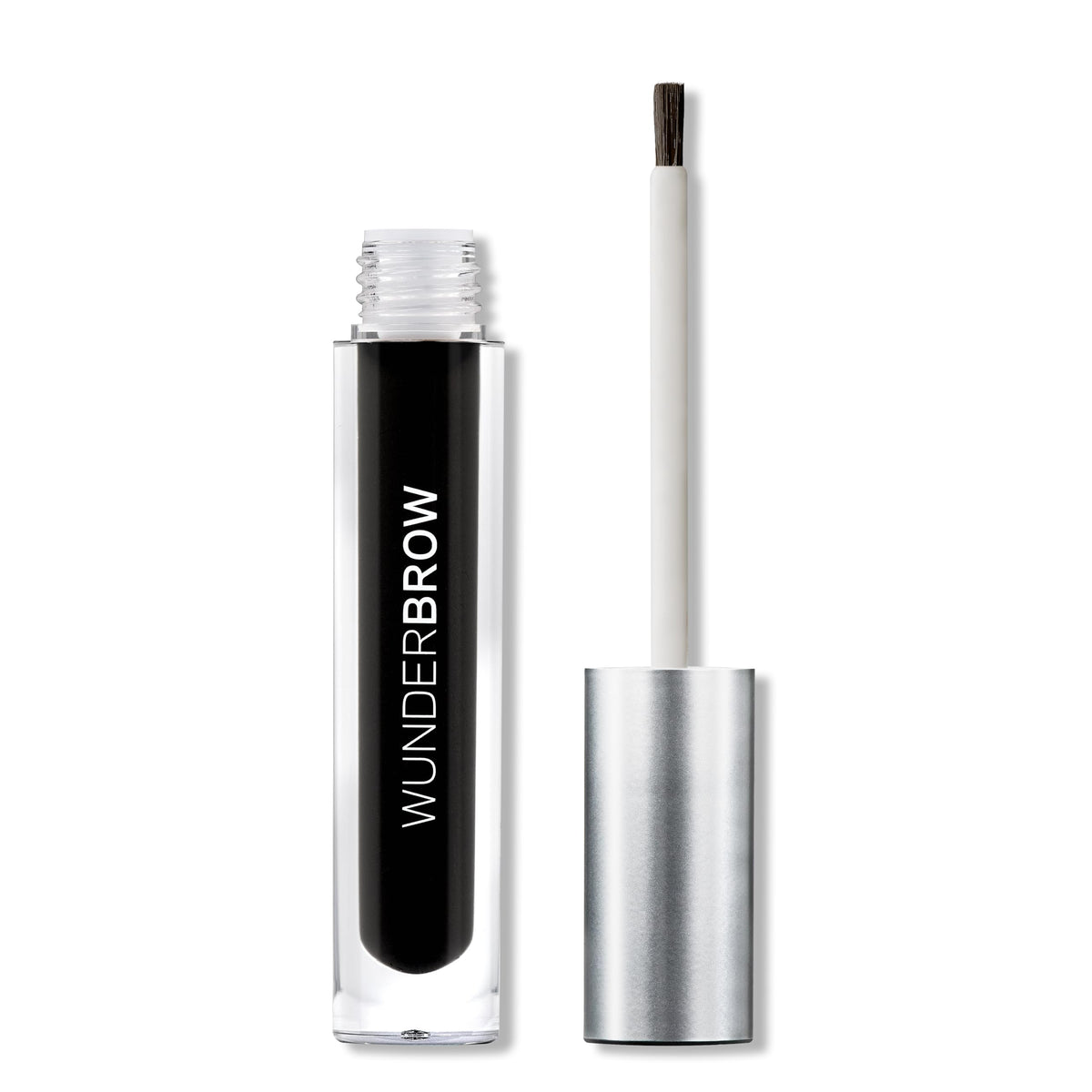 Wunderbrow Eyebrow Gel jet black bottle with hair like fibers for natural, long lasting fullness.