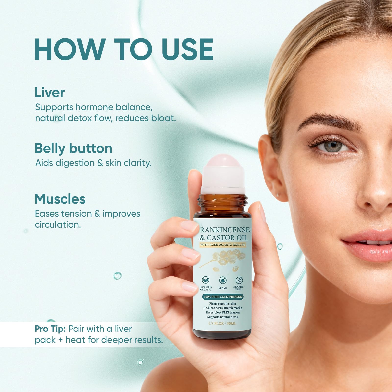 WVJIGE under-eye use brightens tired appearance with gentle glide.