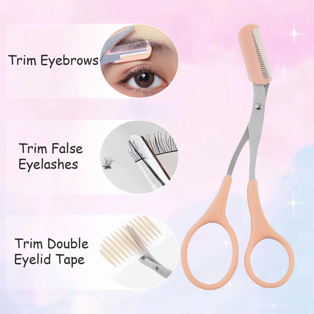 WWZJ detachable comb head on eyebrow trimmer scissors for easy cleaning