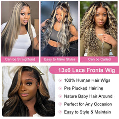 WXG HD transparent lace front wig with pre-plucked natural hairline and baby hairs