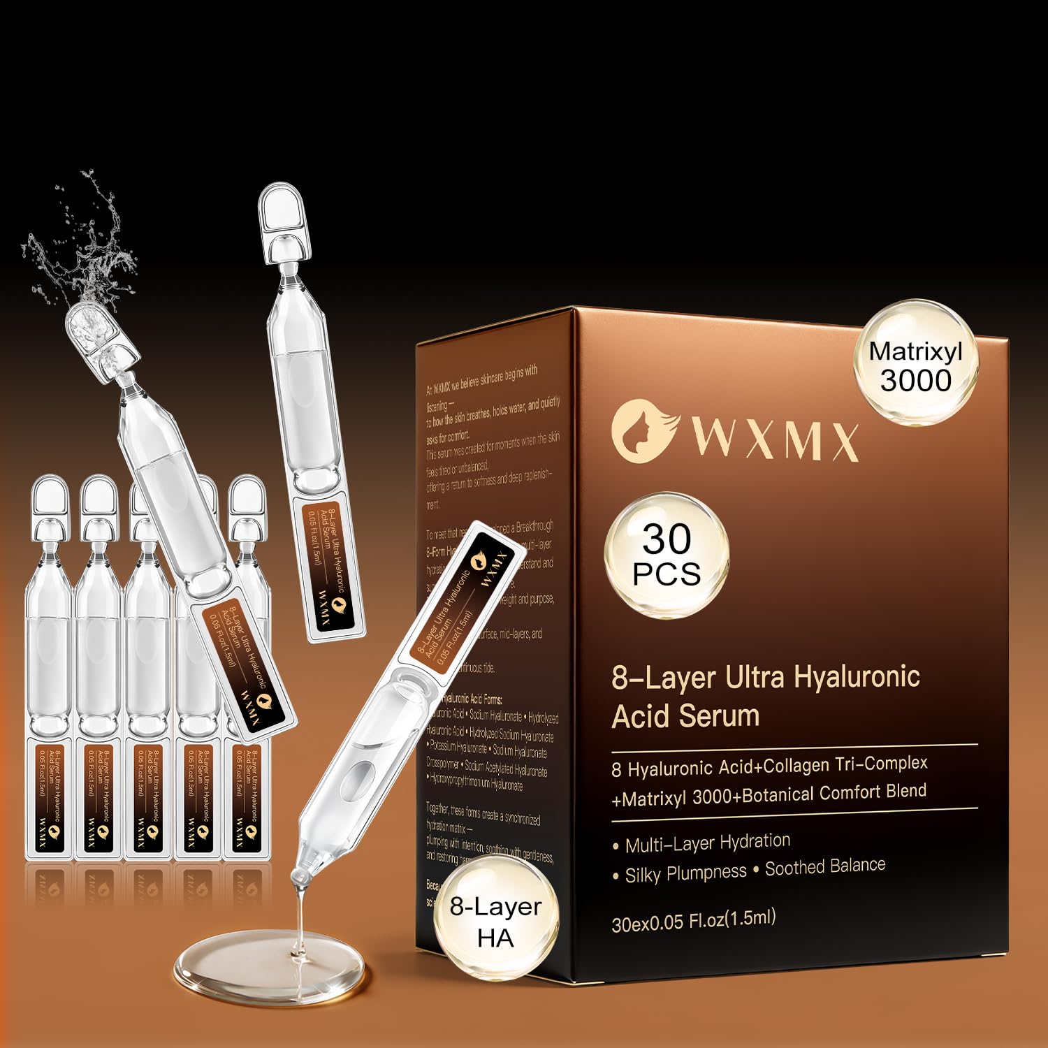 WXMX application-pack for convenient at-home skincare routine.