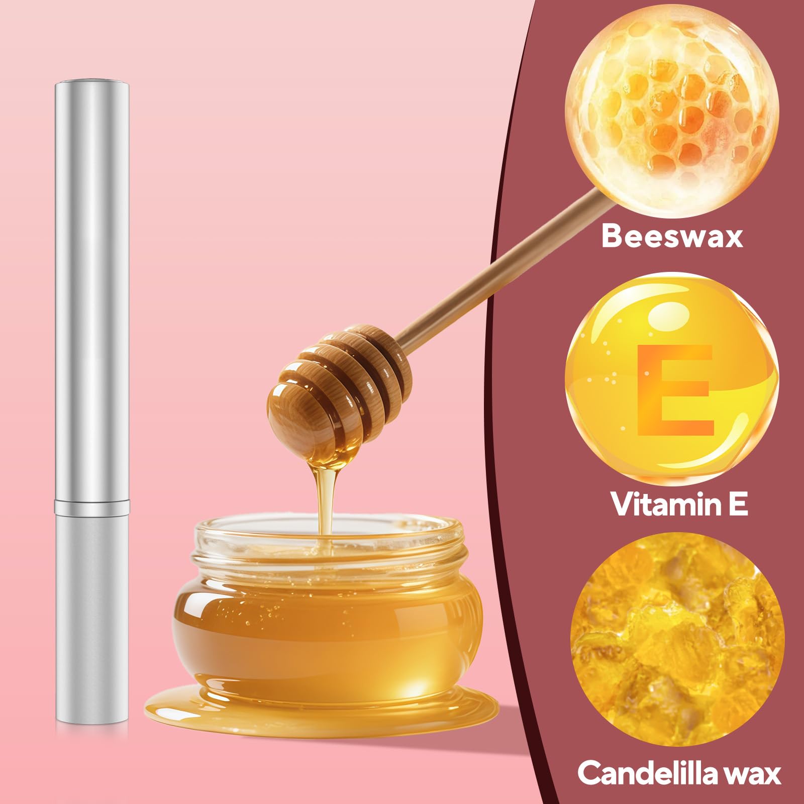 Wyihg labial miel tintado, aplicación suave para color natural.