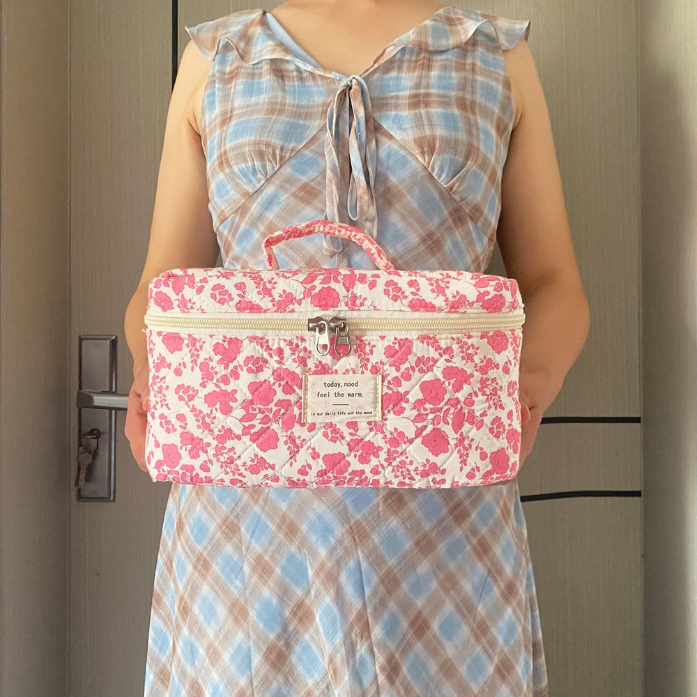 WYJ foldable travel makeup bag fits in handbags or suitcases.