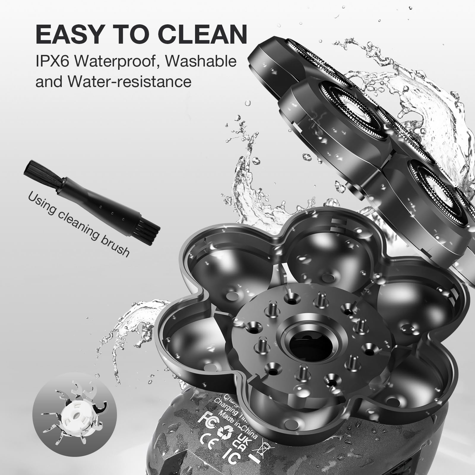 Wyklaus includes travel case and attachments for on-the-go grooming