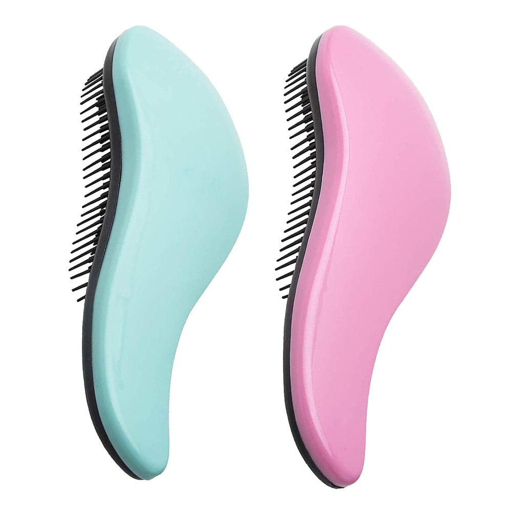 WYNK Detangling Brush close-up showing bristles easing knots without pulling on thick hair