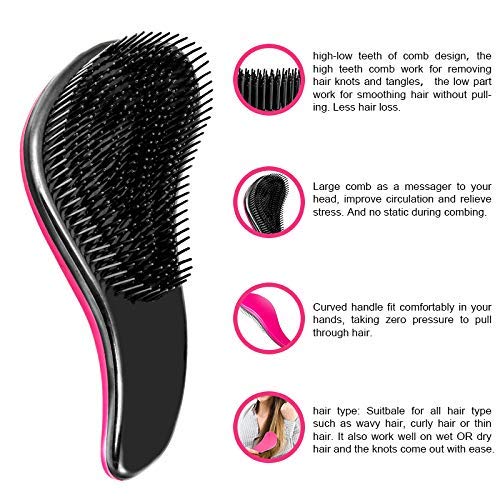 WYNK Detangling Brush ergonomic non-slip handle improves control during brushing