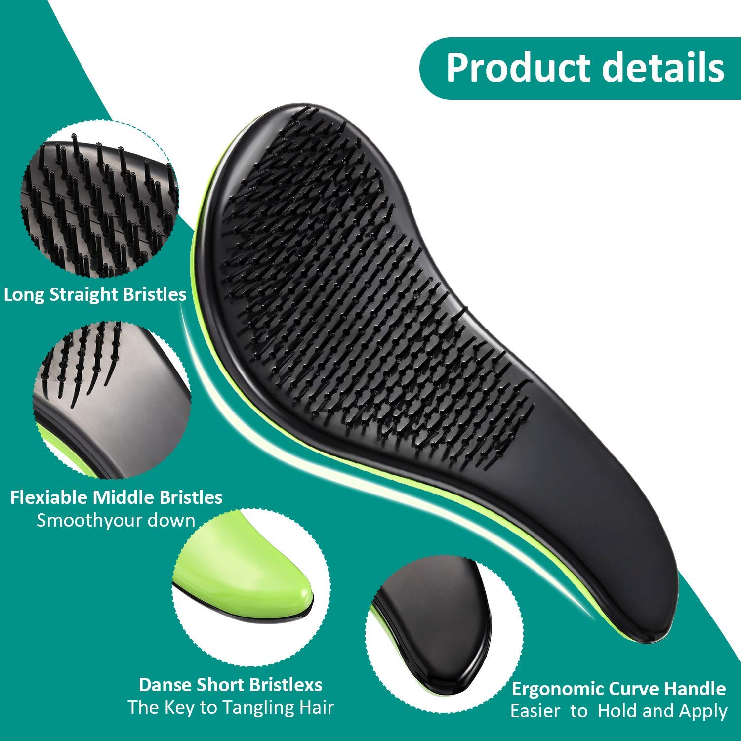 WYNK Detangling Brush leaves hair shiny and frizz-free for curly or straight styles