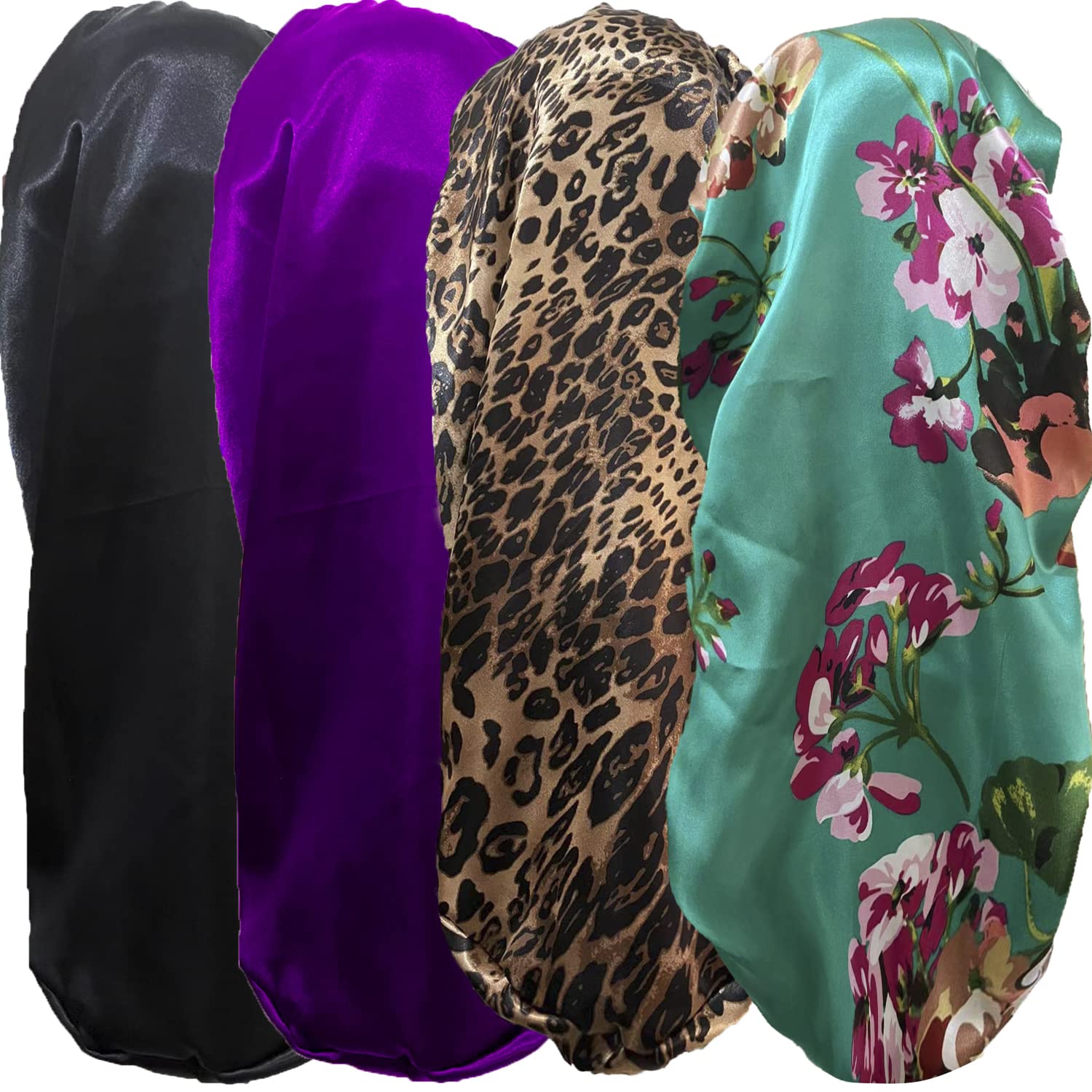 Wzl Wlg bonete satinado con diseño floral para dormir suave