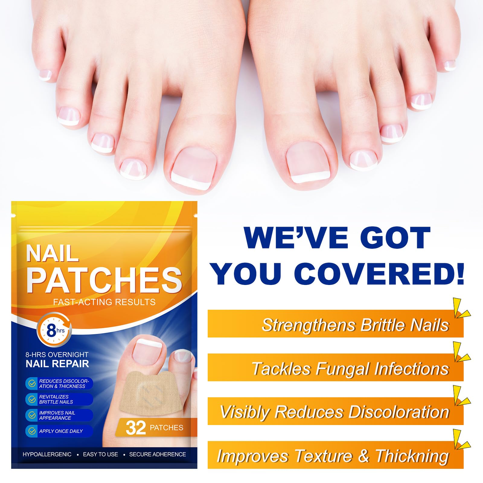 Xaarty parches de uñas hidrogel con capa transpirable para uso diario cómodo