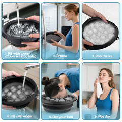 XANGNIER silicone face bowl is durable and hygienic for portable cooling.
