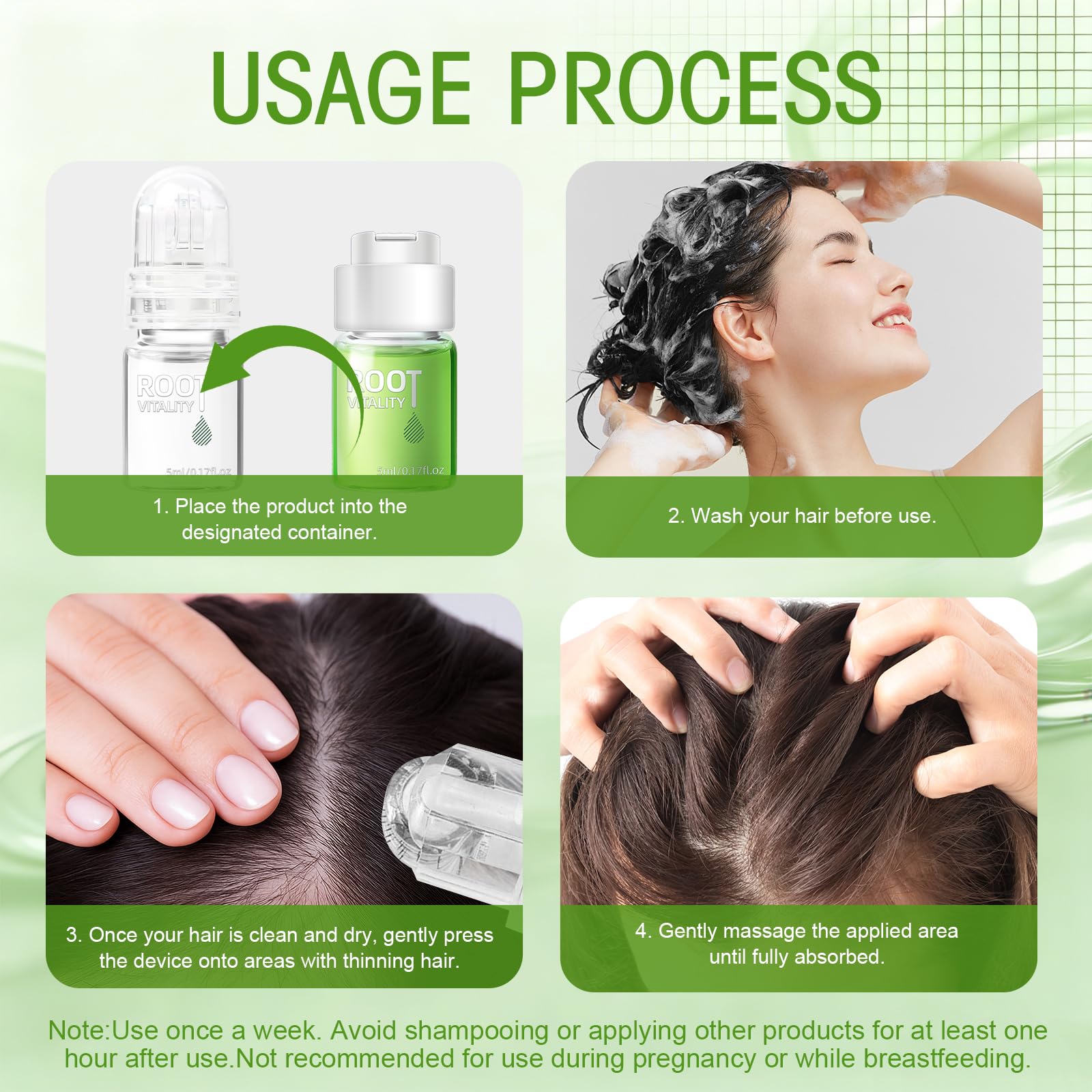 Cabello más denso y brillante gracias a la fórmula revitalizante.