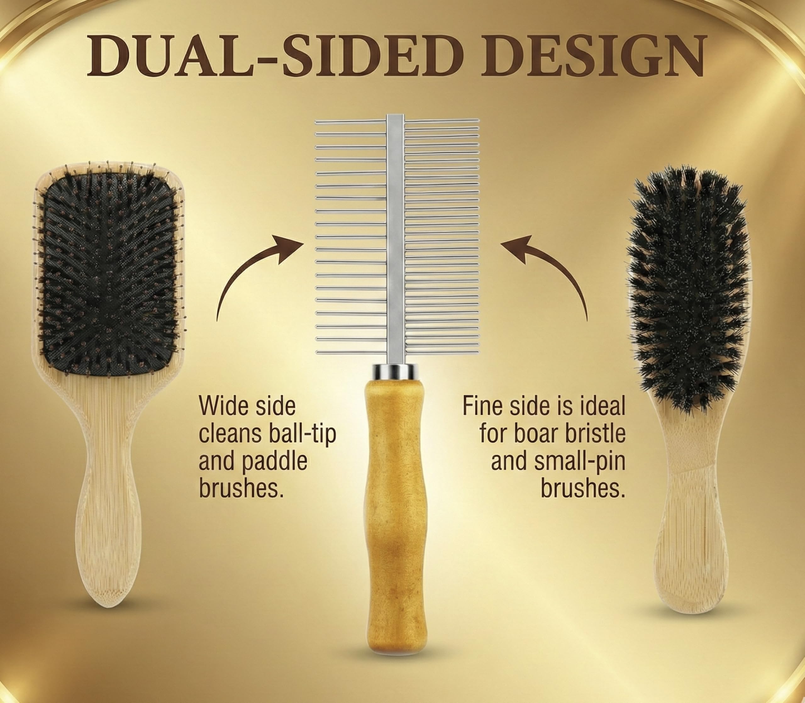 XCEL cleaner tool for detangling brushes and residue care
