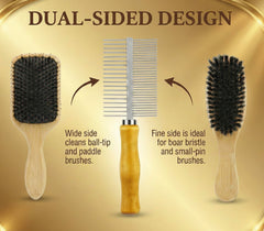 XCEL cleaner tool for detangling brushes and residue care