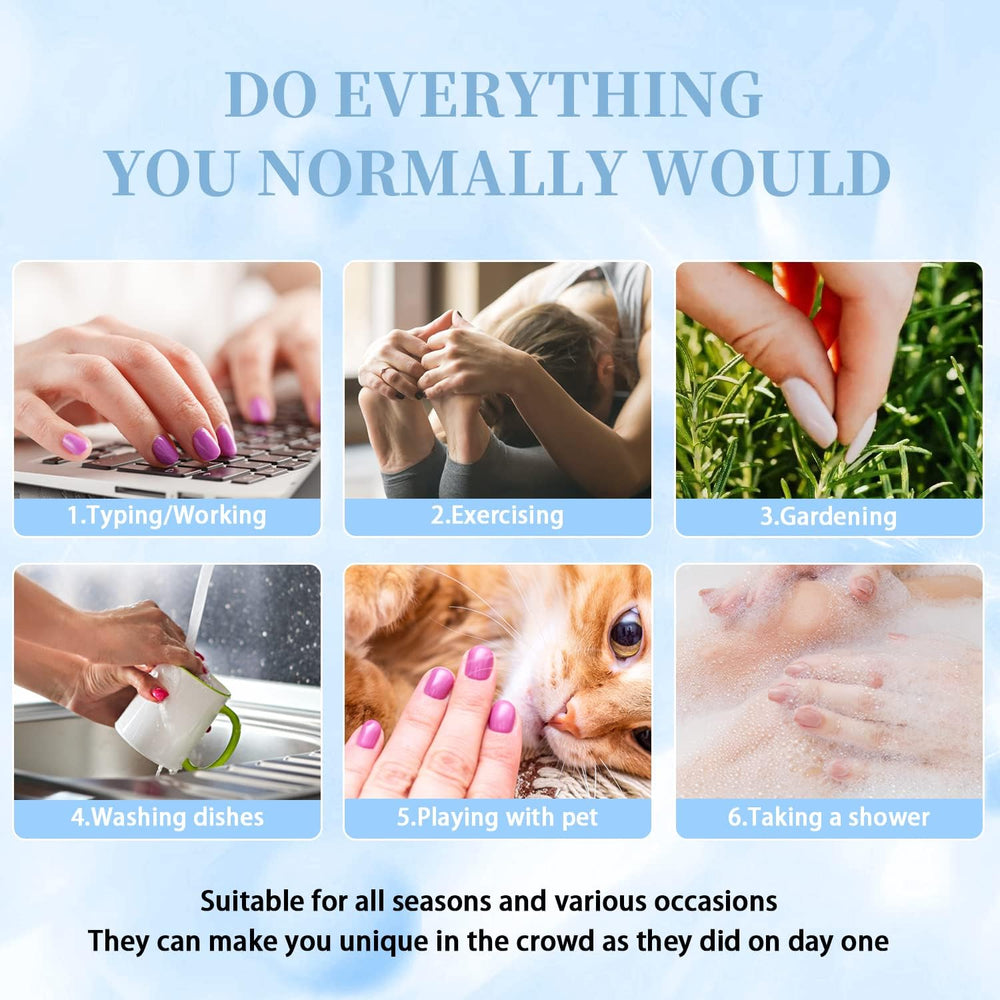 Ajuste natural para uñas femeninas, aplicación cómoda
