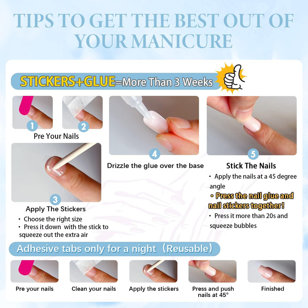 Juego reutilizable de uñas, set compacto y práctico