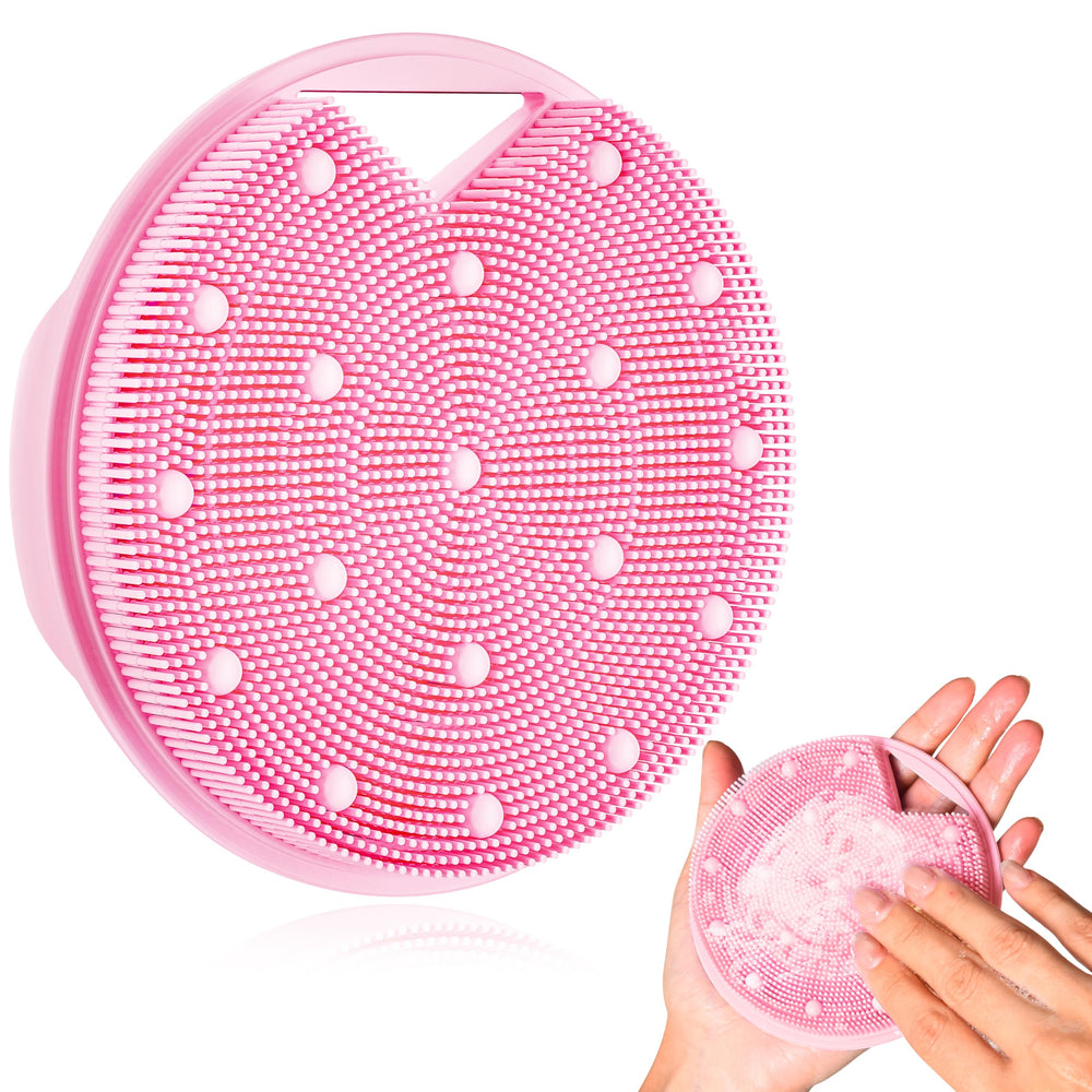 XCRUCC exfoliante corporal de silicona con nodos pesados, vista frontal para exfoliar suavemente.